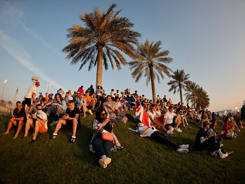 F1 fans on Abu Dhabi at Yas Marina Circuit