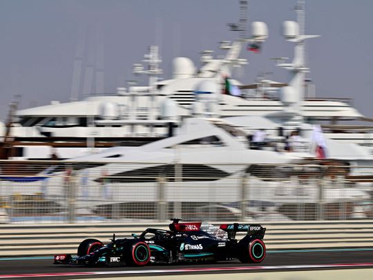 Lewis Hamilton continued to set the pace in Abu Dhabi