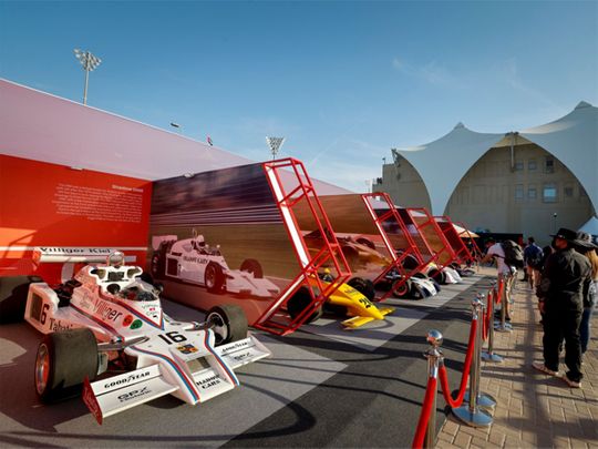 Vintage F1 cars at Yas Marina Circuit