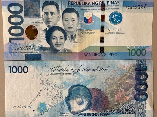 Philippine pesos bills pesos 1,000 php