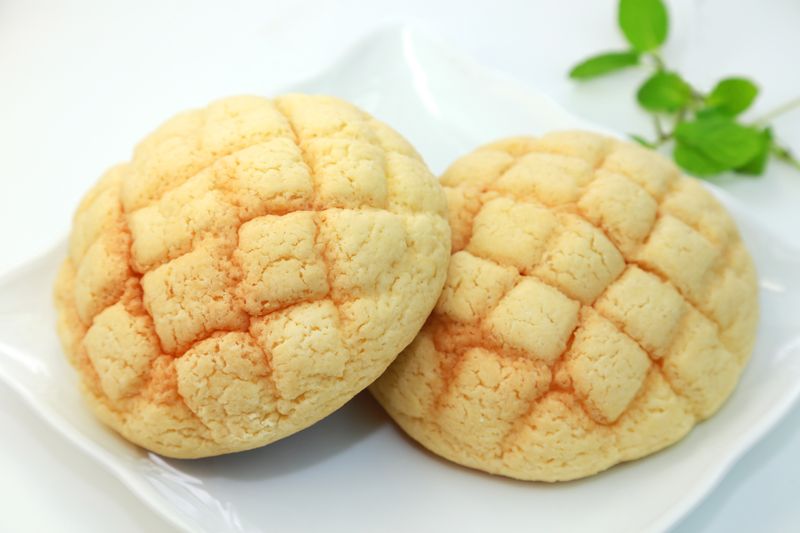 Melon bread - a type of sweet Japanese bread