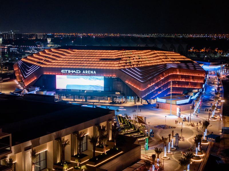 A view of the Etihad Arena that will host the IIFA Awards in March 2022