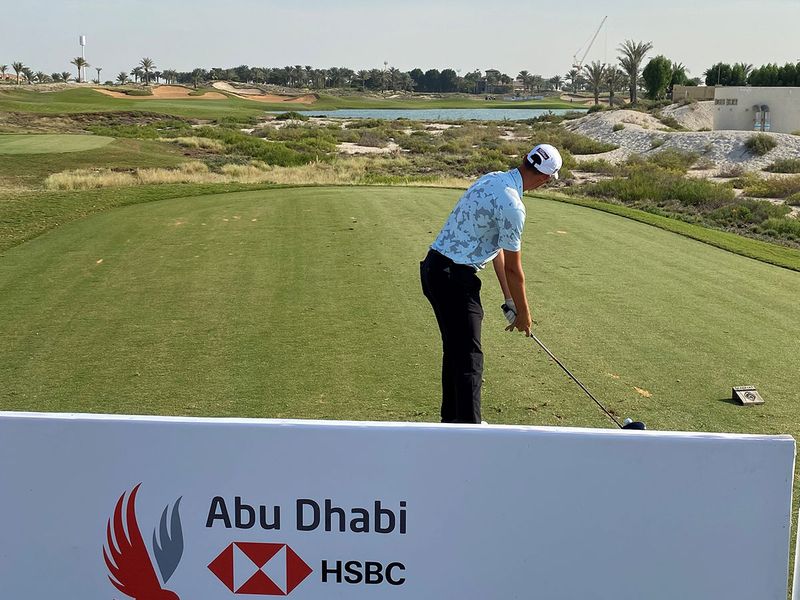Josh Hill in action at the Abu Dhabi Amateur Championship