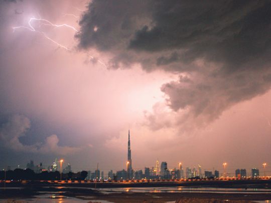 The Light-1 nanosatellite will study terrestrial gamma ray flashes from thunderstorms, such as this one seen here in a file photo of the Burj Khalifa in Dubai silhouetted against the night sky during a thunderstorm