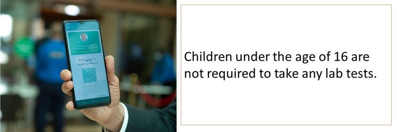 Children under the age of 16 are not required to take any lab tests. 