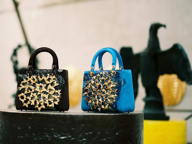 Johan Creten has created dazzling bags for the project