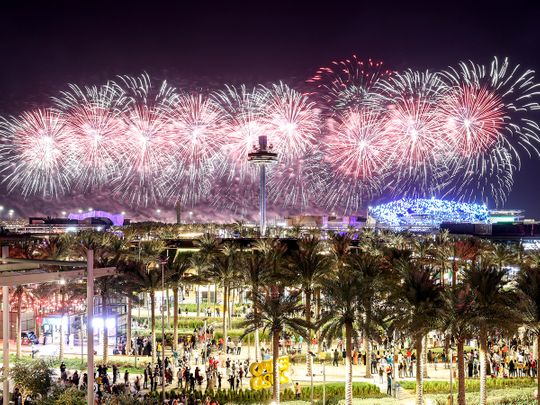 expo 2020 fireworks