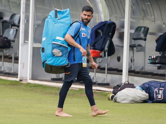 India's Virat Kohli after training at SuperSport Park in Centurion 