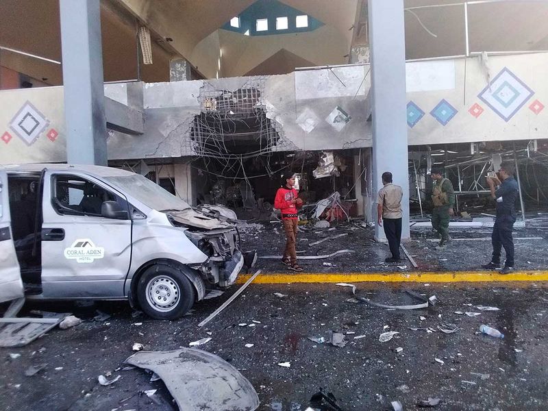 Yemen Aden airport blast