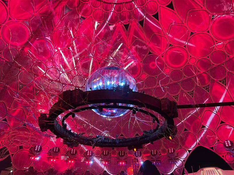 A view of Al Wasl Dome at Expo 2020.