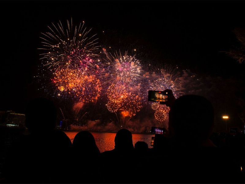 Yas Island fireworks.