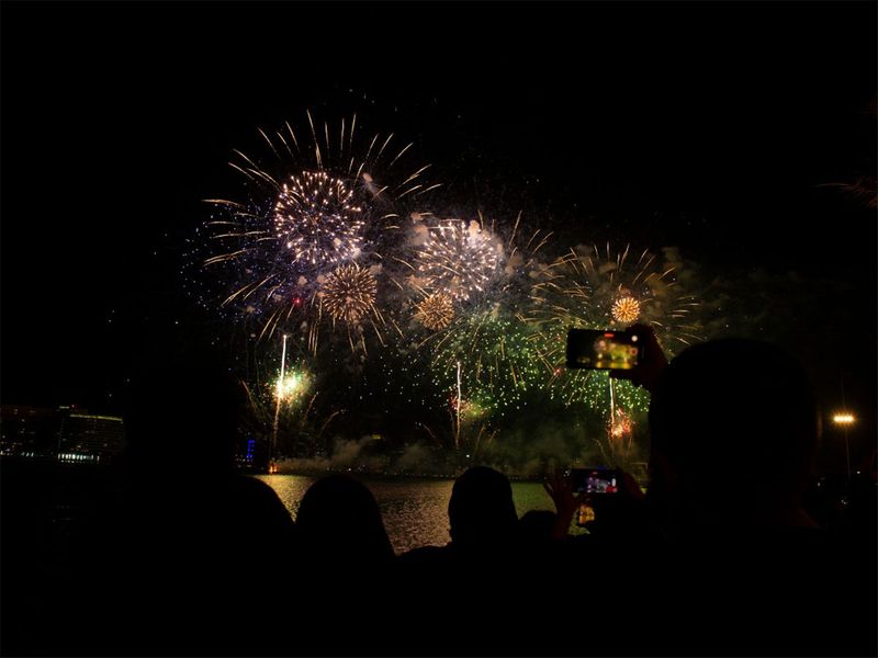 Yas Island fireworks.