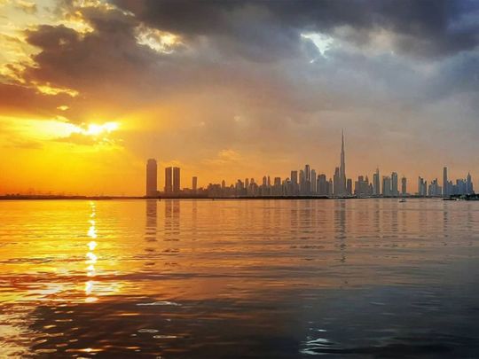 A photo of overcast skies over the Dubai skyline by Gulf News reader Stuti Shekhar.