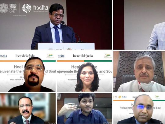 Panelists during a virtual session on 'Heal in India' campaign 