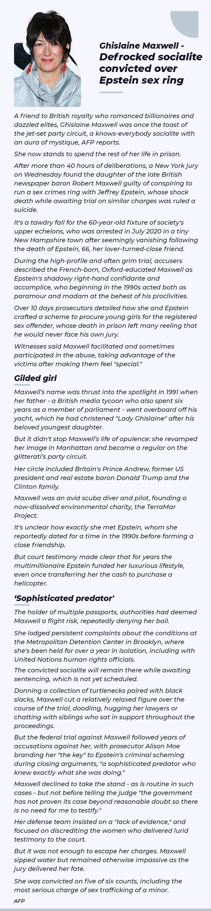 Ghislaine Maxwell profile