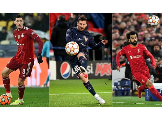 Robert Lewandowski, Lionel Messi and Mo Salah are up for the Best Fifa award