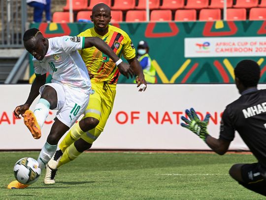Ghana's Sadio Mane in action against Zimbabwe at AFCON 