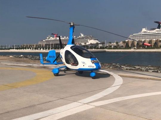 Gyrocopter at SkyHub, SkyDubai