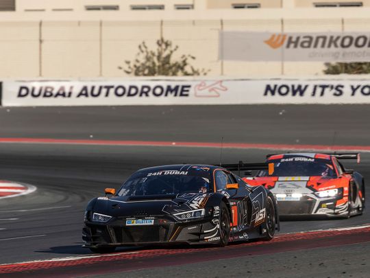 Audi claimed a 1-2 at the Dubai 24 Hours at Dubai Autodrome