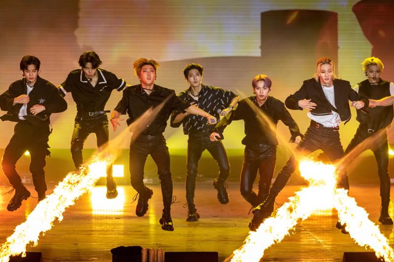 Stray Kids perform during the K-Pop Concert at Jubilee Stage_Large Image_m33786-1642406188235