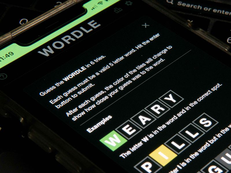 In this photo illustration, the word game Wordle is shown on a mobile phone on January 12, 2022 in Houston, Texas.