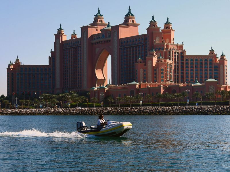 A view of Atlantis, The Palm, during the self-drive boat tour.