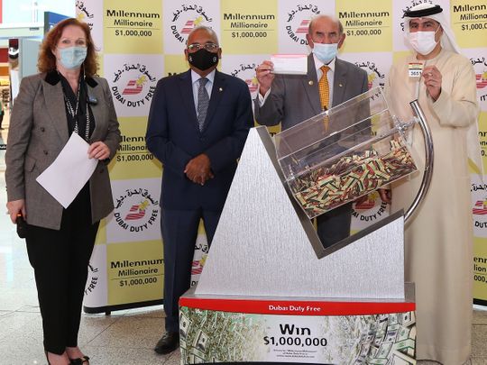 The winner was announced by Dubai Duty Free on Wednesday at Dubai International Airport