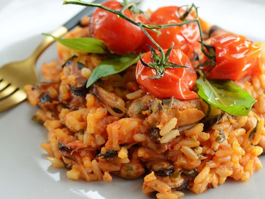 risotto-with-shrimp-tomatoes-and-basil