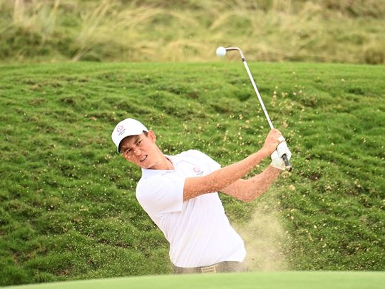 Josh Hill in action in the Abu Dhabi HSBC Championship