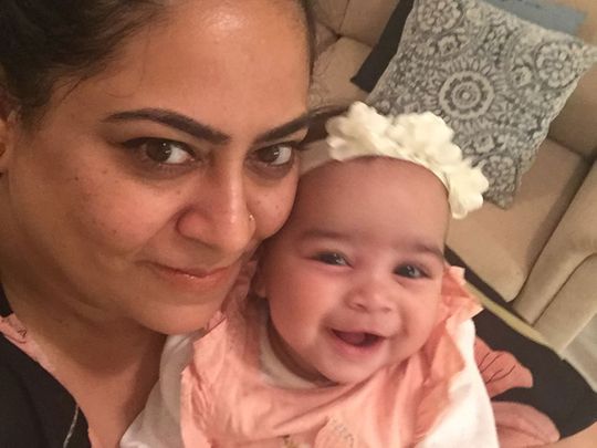 Shilpa Sharma with her baby