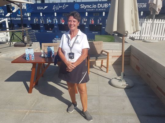 Slync.io Dubai Desert Classic marshal Annie Marriott