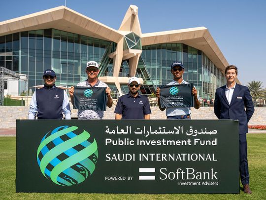 The Saudi International qualifiers with officials from Golf Saudi and Abu Dhabi Golf Club