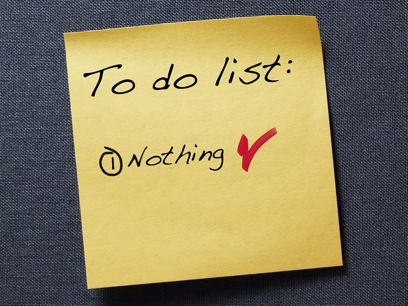 To do checklist doing nothing 