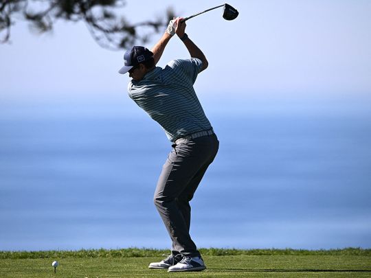 Adam Schenk during the second round of the Farmers Insurance Open golf tournament at Torrey Pines 