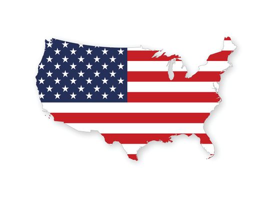 USA FLAG MAP