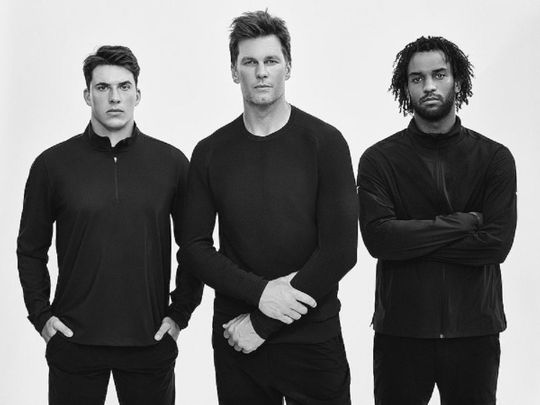 The Brady brand by NFL superstar Tom Brady, centre, is elegant yet functional. 