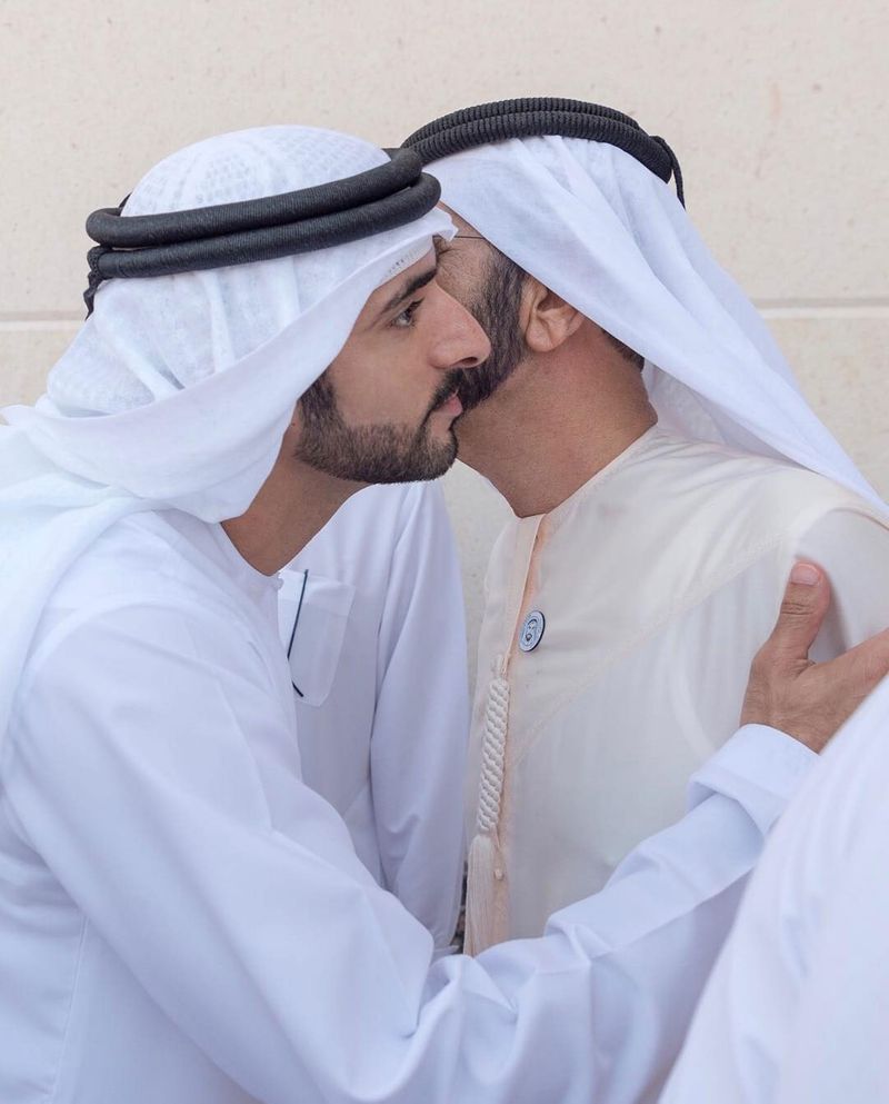 Sheikh Hamdan bin Mohammed bin Rashid Al Maktoum as the Crown Prince of Dubai and Sheikh Mohammed bin Rashid Al Maktoum.