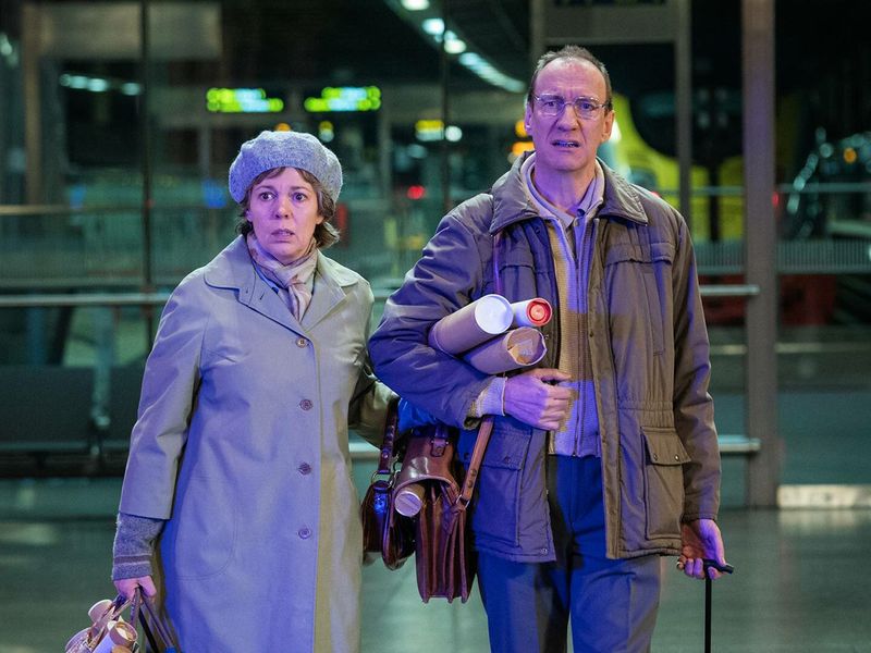 Olivia Colman and David Thewlis in 'Landscapers'