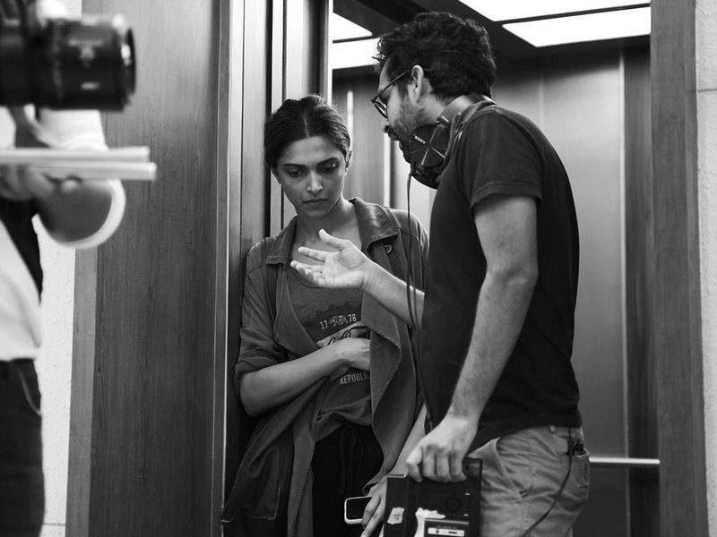 Director Shakun Batra with Deepika Padukone