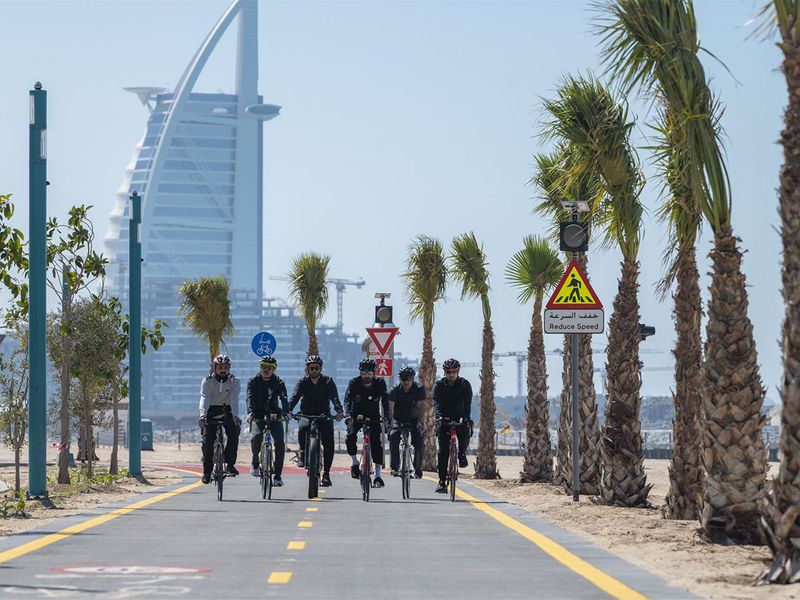 Sheikh Mohammed took a ride on this new Jumeirah cycling track