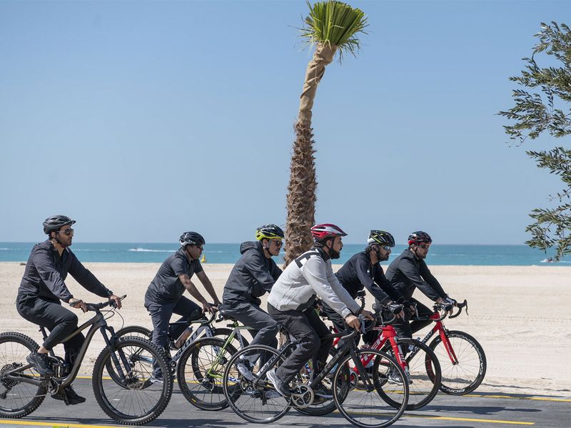 Sheikh Mohammed took a ride on this new Jumeirah cycling track