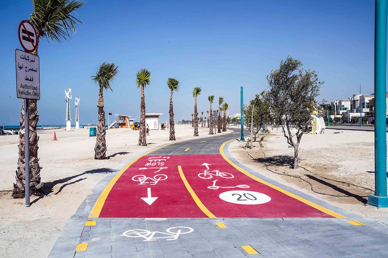 Sheikh Mohammed took a ride on this new Jumeirah cycling track