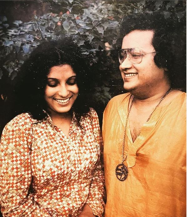 Bappi Lahiri with his wife