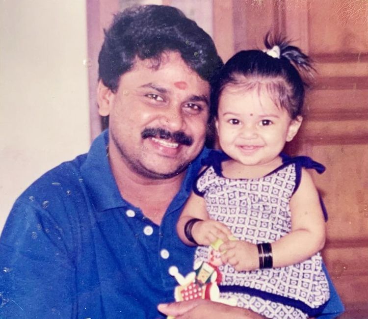 Dileep with his daughter Meenakshi