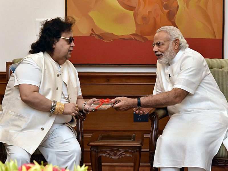 Prime Minister Narendra Modi tweeted this photo with Bollywood singer and composer Bappi Lahiri to pay tribute on his demise at the age of 69.
