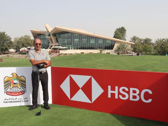 Abdulfattah Sharaf, CEO of HSBC Middle East, at Abu Dhabi Golf Club