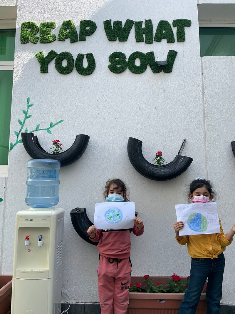Students at Deira Private School learn about sustainability from an early age