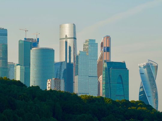 STOCK Russia Moscow skyline