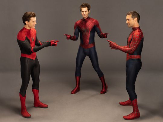 Tom Holland, Andrew Garfield and Tobey Maguire re-create classic ‘Spider-Man’ meme