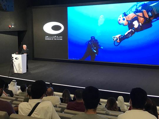 Oussama Khatib speaking about OceanOne, 